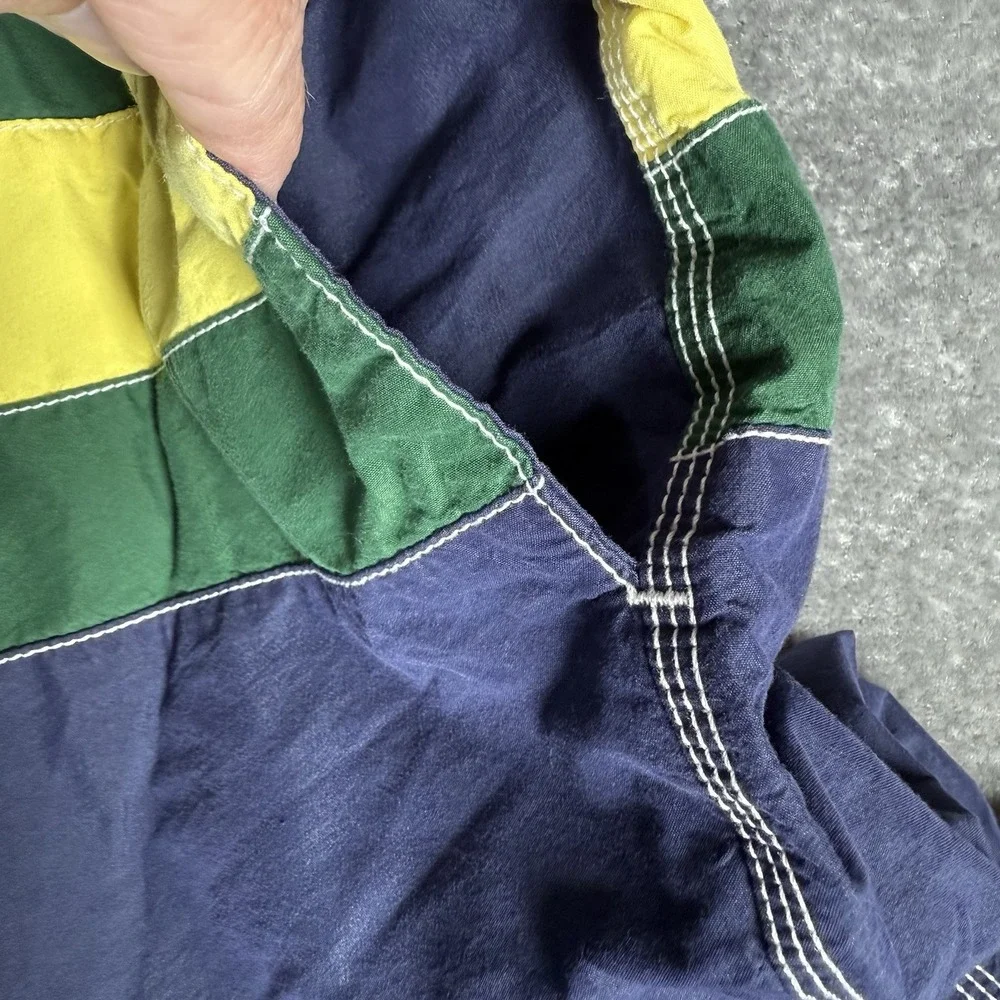 Polo‎ Ralph Lauren Swim Trunks Men's XXL Blue Colorblock Crest Big Pony Pockets